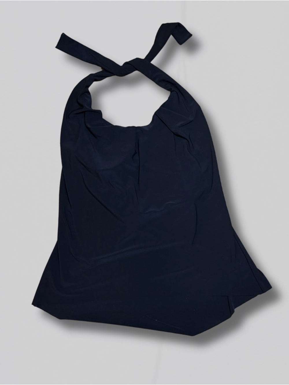 Magicsuit Solid Sophie Tankini Top - Black Cowl Neck Halter - Size 8